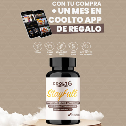 StayFull™ – Suplemento Vegano para Control del Apetito +1 MES GRATIS APP - Coolto.Store