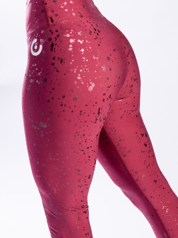 Rose Dust Victory Tights - Bright Printing Sports Tights Dusty Rose - Coolto.Store