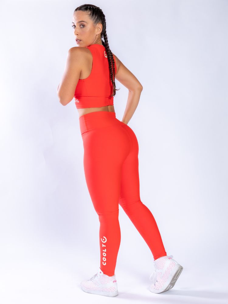 Vermilion Inferno Tights - Sports Tights Vermilion - Coolto.Store